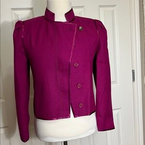 Vintage Louis Feraud Vibrant Pink Jacket Blazer Sz 6
